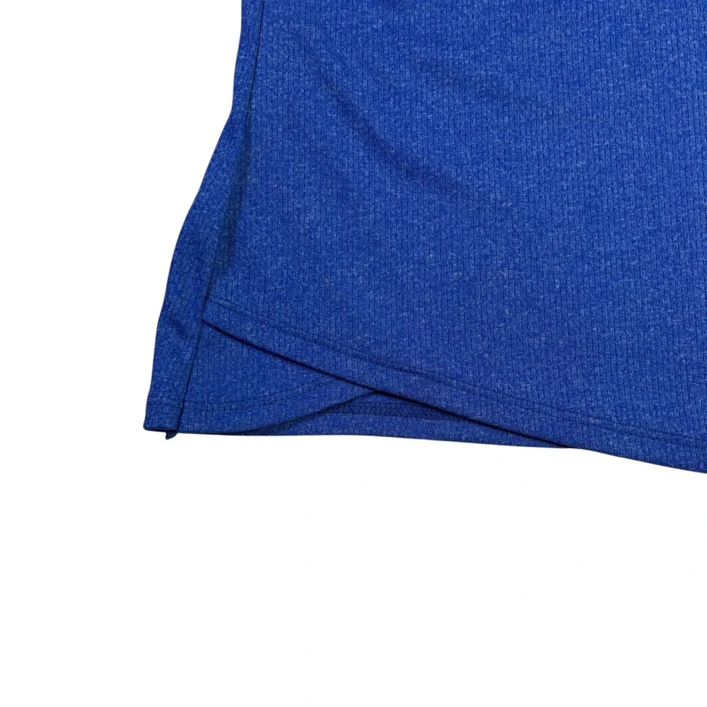 Port Authority Ladies Royal Blue Heathered Polo Shirt Short Sleeve V-Neck Sz 4XL